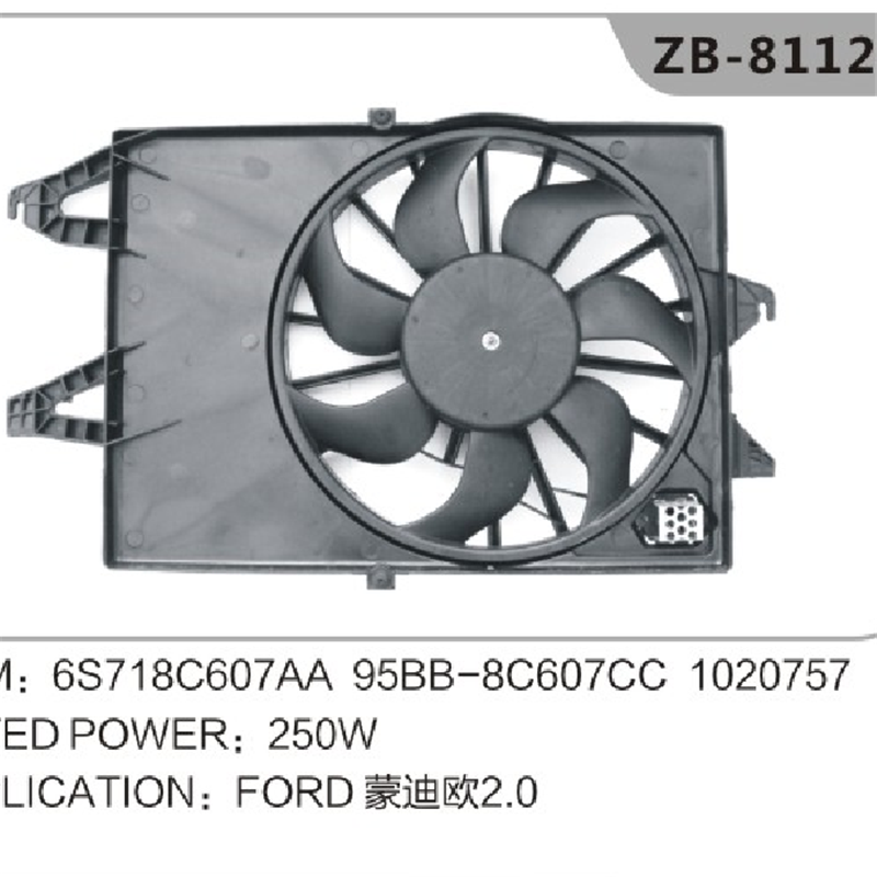 Вентилятор радиатора двигателя FORD MONDEO 6S718C607AA